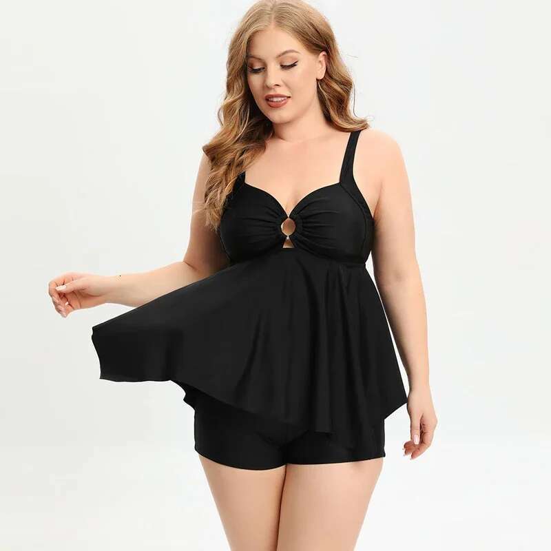 Oversize Swimsuit 2024 New Women Split Bikini Sexy Print V-neck Suspender Bathing Suit Kimono Cover-ups Boxers Swimwear GM2323