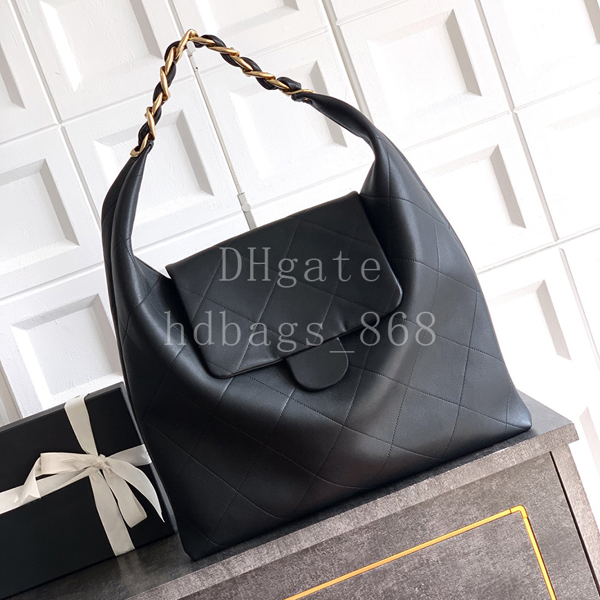 Mirror quality Designer Hobo Bag Shoulder Bag Luxury Shiny Calfskin leather Handbags Fashion Tote Shopping bag 53cm with Box CAS5839