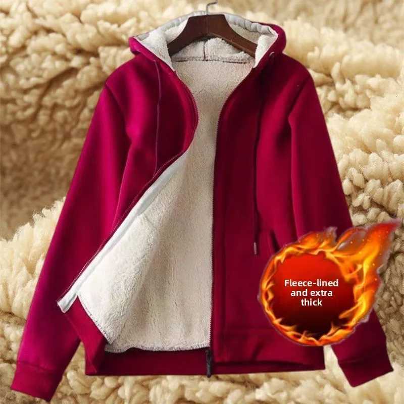 Winter Mens Plush Lined Sweatshirt - Heavyweight Zip Up Hoodie with Fleece Lining Loose Fit for Cold Weather Comfort S-4XL 5XL W251106