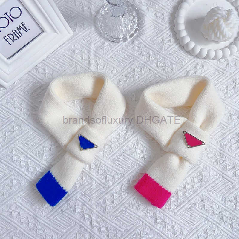 Pet supplies small dogs autumn and winter trendy brand scarves warm woolen scarves cat bibs drool bibs