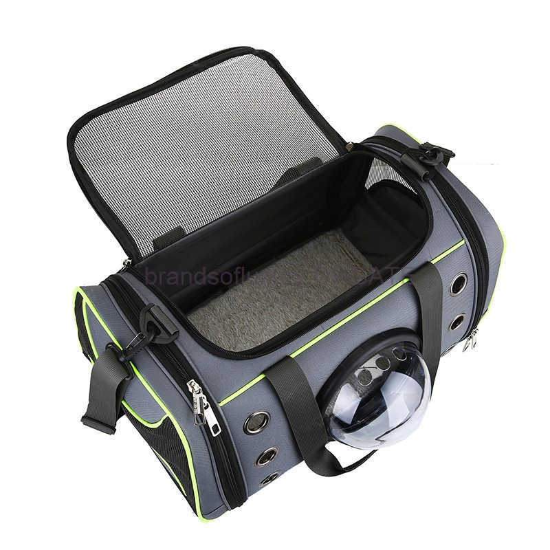 New Handheld Multi functional Car Pet Bag with Large Capacity Space Cabin Leisure Diagonal Crossing Bag and Portable Outing Dog Bag