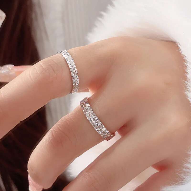 New S Sterg Sier Adjustable Rings Party Fine Jewelry Vintage Charm Geometric Nail Design Accessories Gift Dropship