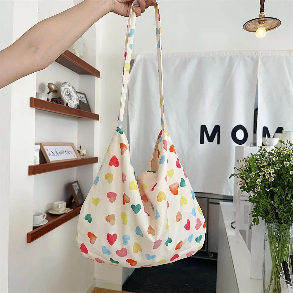 Retro ral Women's Shoulder Bag Large Capacity Female wer Canvas Underarm Crossbody Bags Casual Tote Girls Travel Handbags