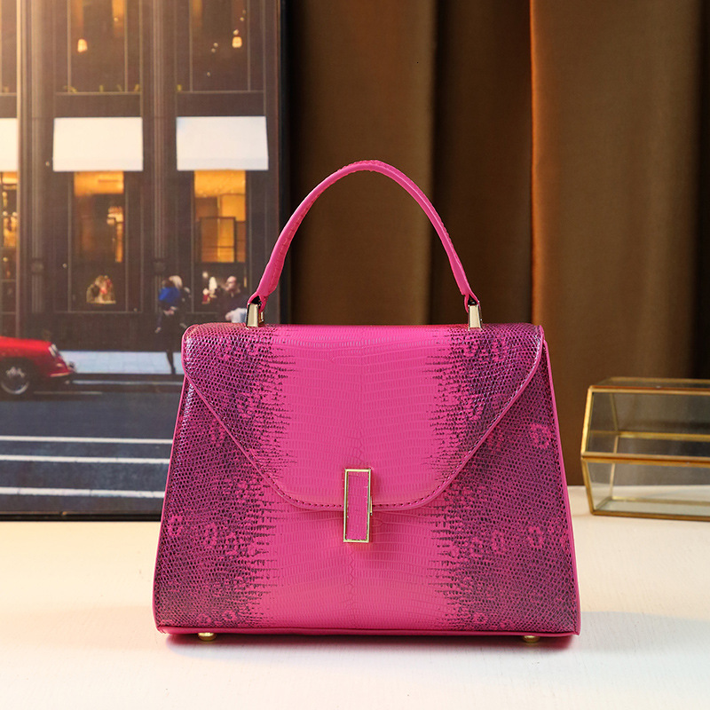 2024 New Temperament Snake Patterned Handbag Trendy Fashion Kelly Women's Crossbody Shoulder Bag