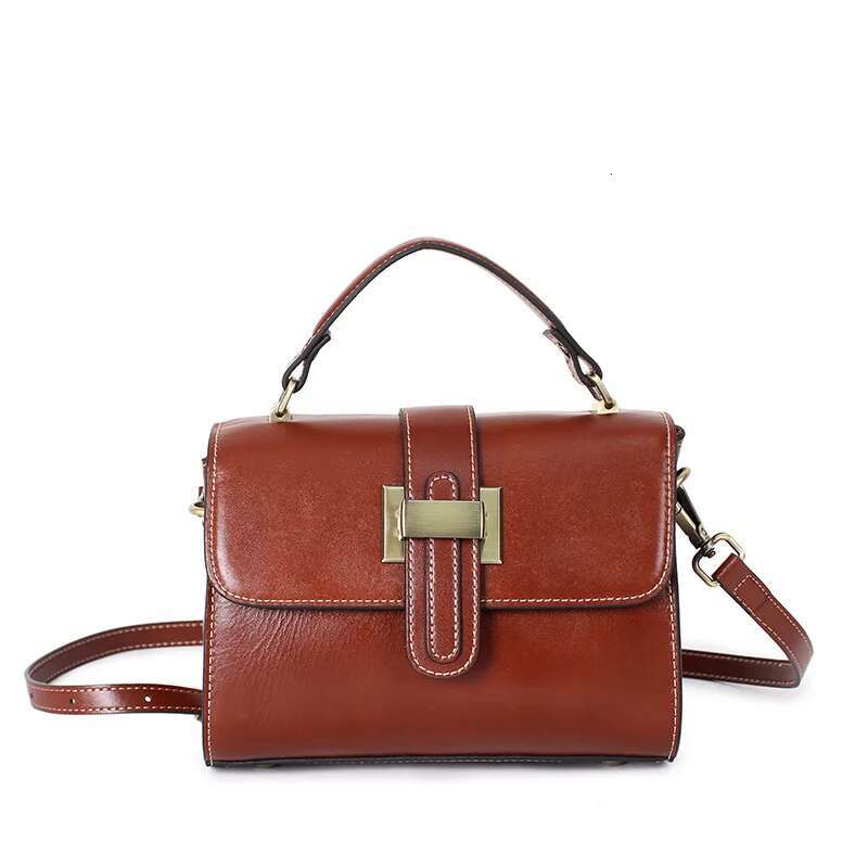 Cow Leather Women's Small Crossbody 2025 New Retro Design Daily Shoulder Bag Lady Handbag For Shopping Travel
