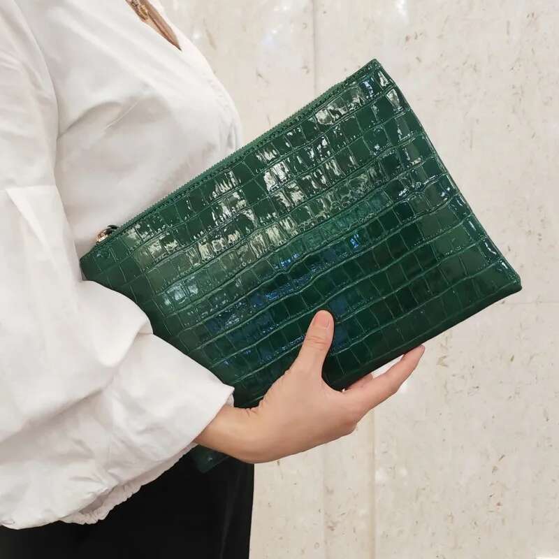 2025 Fashion Crocodile Women Envelope Clutch Bag Ladies Evening Party Large Clutches Handbag PU leather Alligator phone purses bolsas