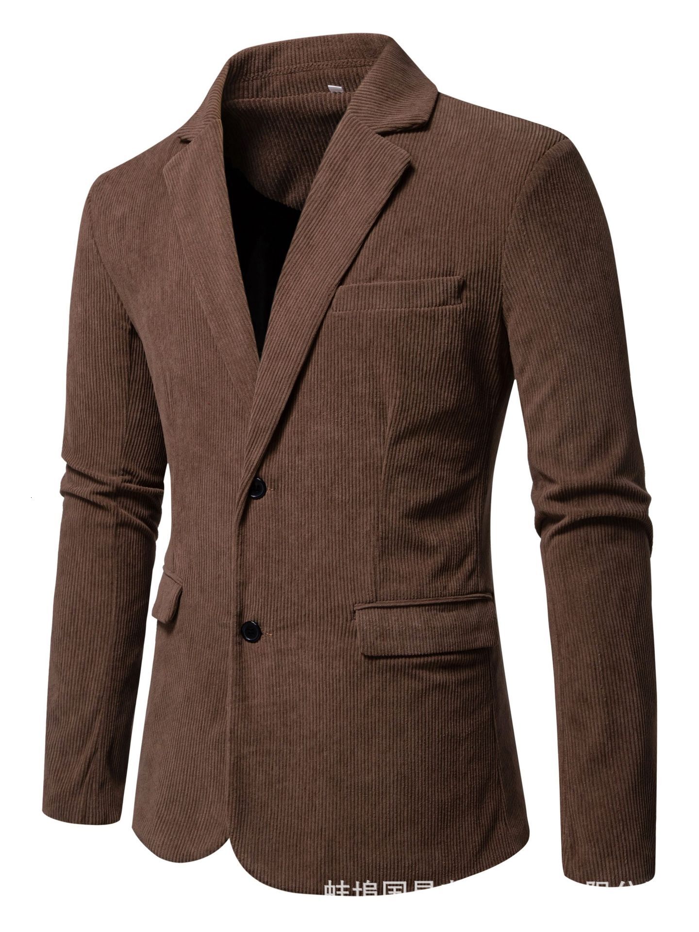 2025 plus size mens spring top business casual corduroy double button jacket suit for men