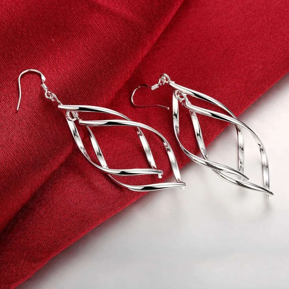 New Arrival Sterg Sier wedding Earring Jewelry Women High Quality Long Earrings Hanging Drop hoop