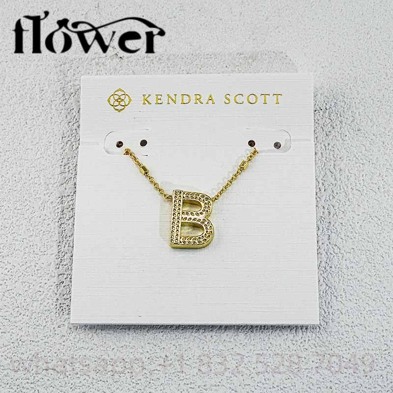 1:1 Brand KS Fashion Jewelry A to T Alphabet Pendant Necklaces Kendraly Necklace Jewelry Scotts Chain Elegance Oval Female Collar As Birthday Gift