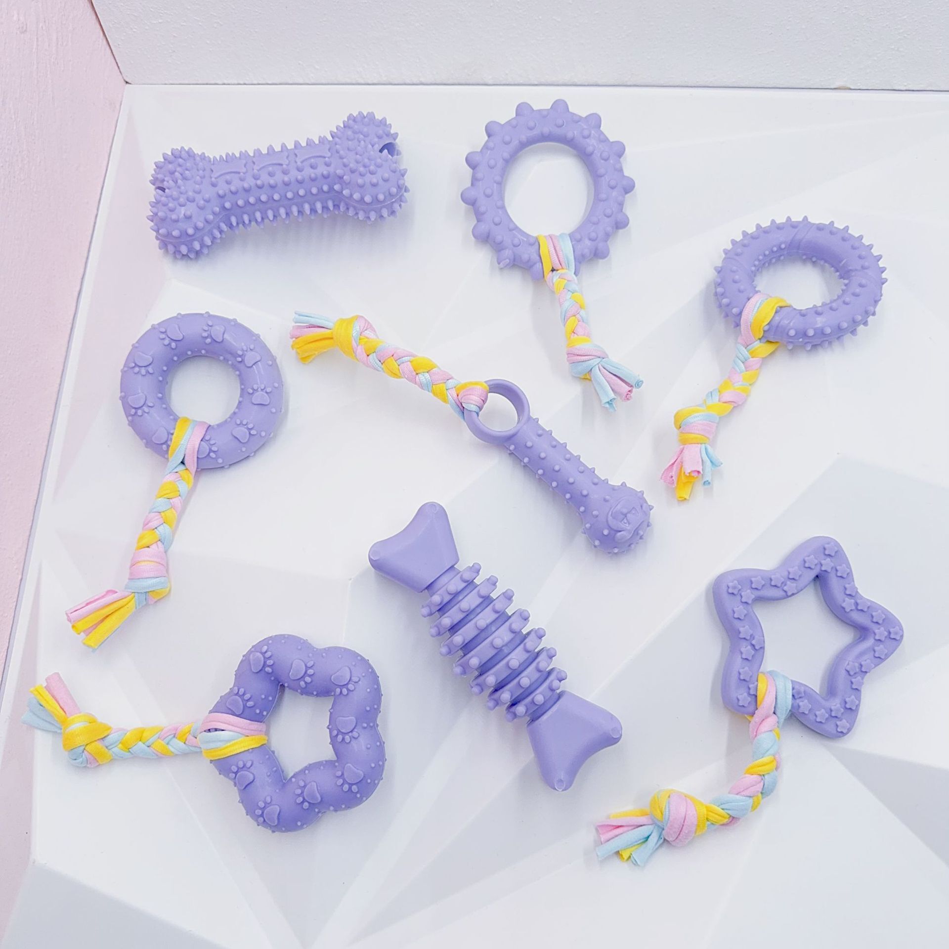 wholesale of pet toys tpr material dog teeth grinding toys gnawing dog cotton toys small and mediumsized dog teeth cleaning toys
