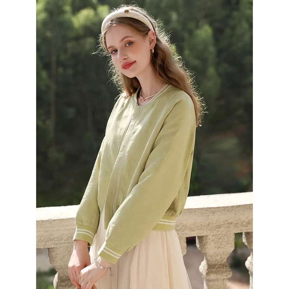 Women's Short Jackets French Jacquard Raglan Sleeve Spring New Baseball Uniform Foreign Chic Coat