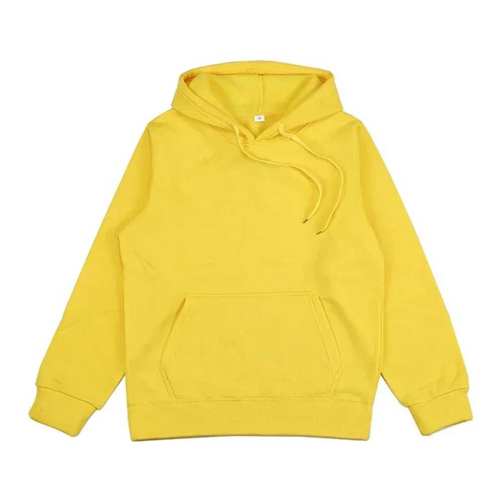 Autumn and Winter New Mens and Womens Sweatshirt Fashion Solid Hooded Sweater Hip Hop Fleece Pullover Street Apparel W251106