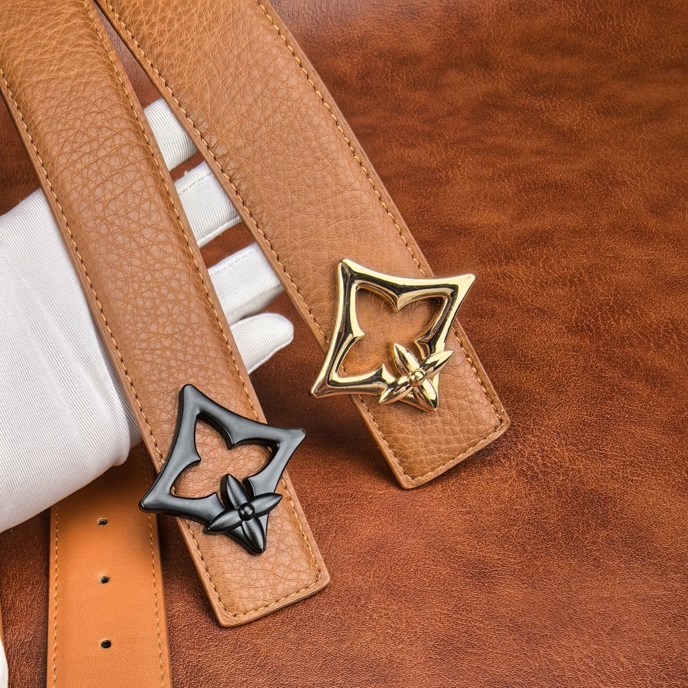 luxury Belt designer Belts for women Men fashion belt four-pointed star buckle Casual Letter Smooth Buckle Belts Width 3.8cm nice