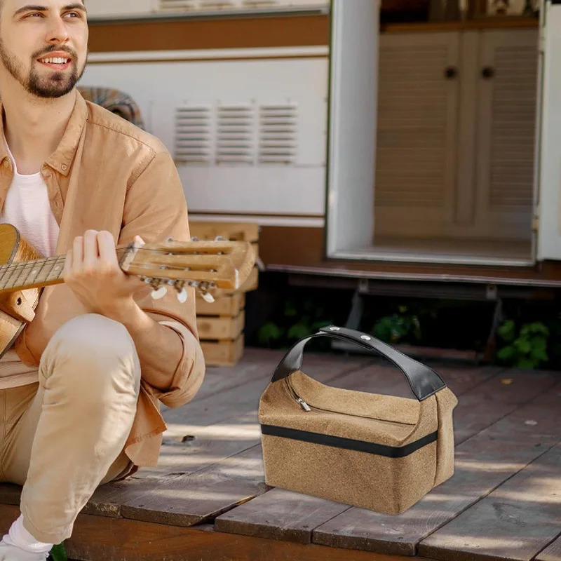 Wood sawdust bento bag office worker student lunch box dog multifunctional outdoor picnic coffee lid storage 250401