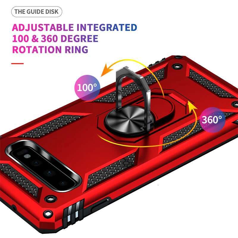 Galaxy S8 S9 S10 Plus Armor Magnetic Ring Holder Kickstand Phone Case For Samsung S7 S10E Note 8 9 Back Cover
