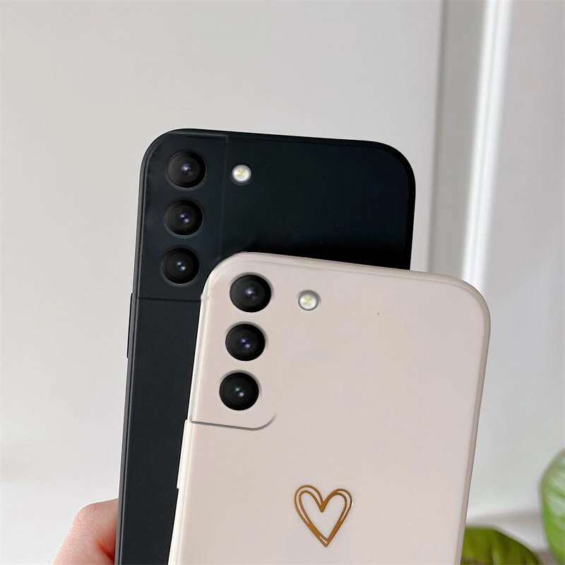 Crossbody Lanyard Silicone Phone Case For Samsung Galaxy S20 S22 S23 S24 S10 Note 10 20 Plus Ultra S21 Fe Love Heart Cover