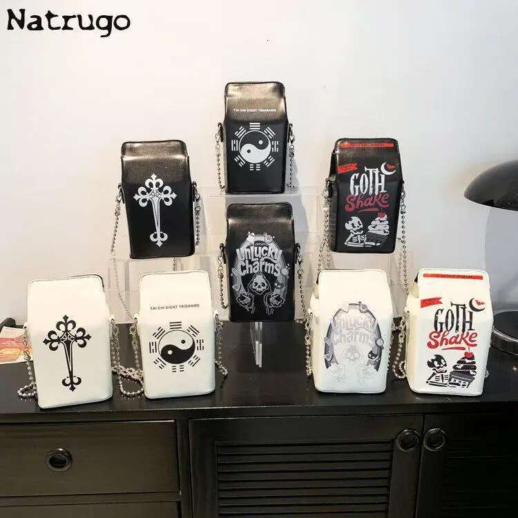 designer bag 2025 Printed Graffiti Small Square Fashion Cool Crossbody Funny Box Shoulder Bag For Girls