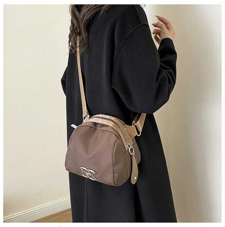 Fall Wens Waterproof Crossbody Bag - Caramel Shell Design Adjustable Strap for Cmuting Travel Durable Lightweight Y251106