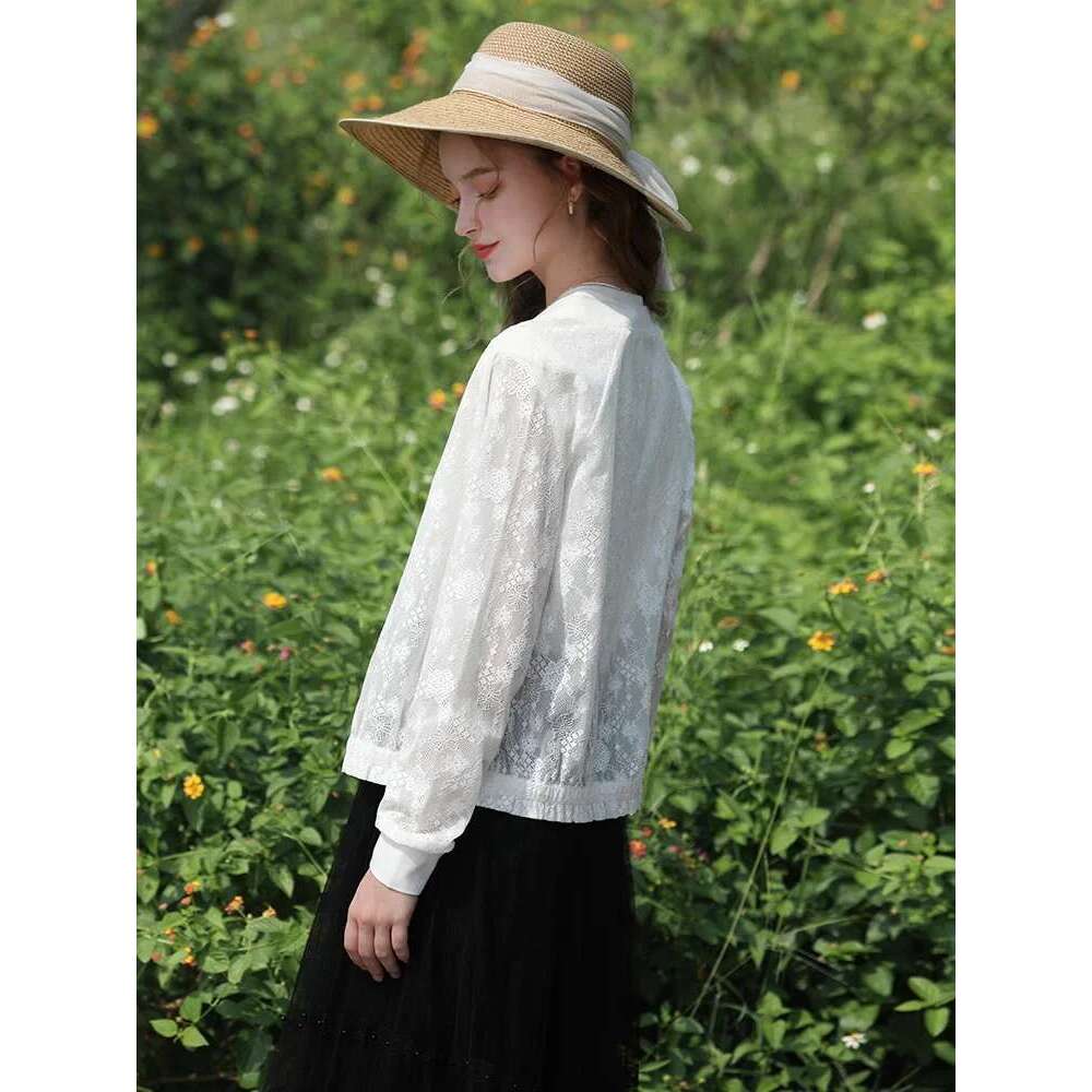 French Lace Spring Jacket Women New Light Baseball Uniform Temperament Casual Elegant Chic Coat