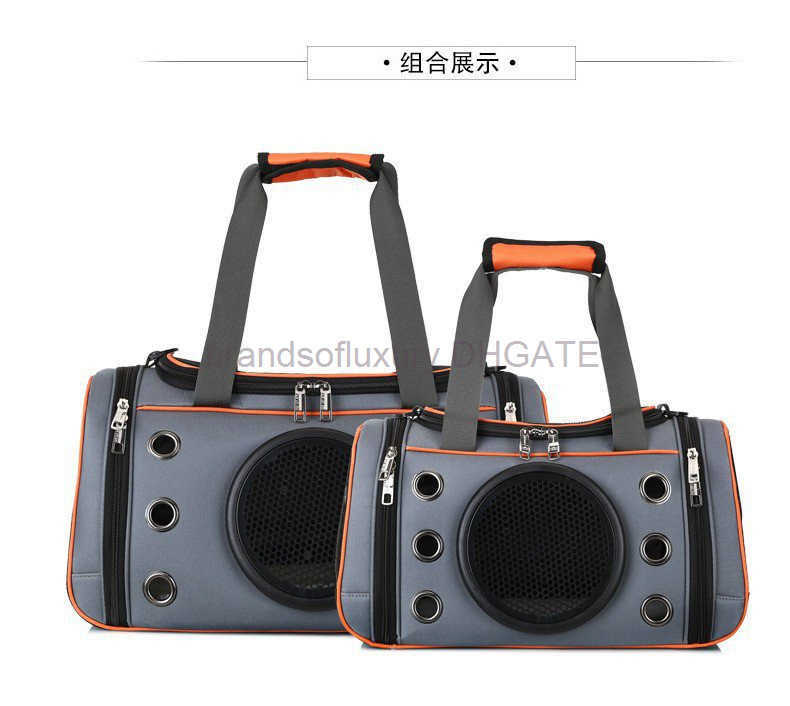New Handheld Multi functional Car Pet Bag with Large Capacity Space Cabin Leisure Diagonal Crossing Bag and Portable Outing Dog Bag