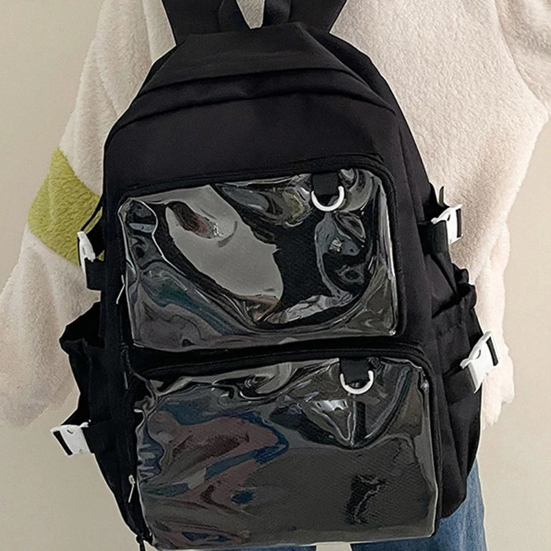 Japan Kawaii Itabag Womens Transparent Backpack Womens Large Capacity Ita University Student School Backpack Jk 250402