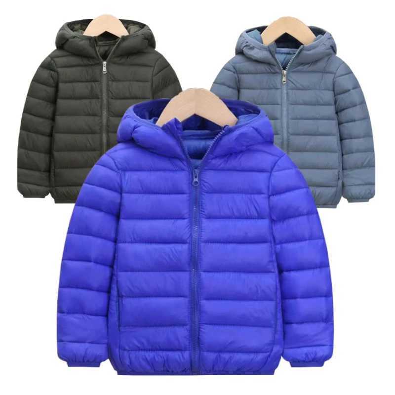 Winter Kids Boy Girl Lightweight Down Jacket Autumn Coat Children Warm Hooded Cotton Outerwear Teen Sports Casual Clothes 6-14 YT251106