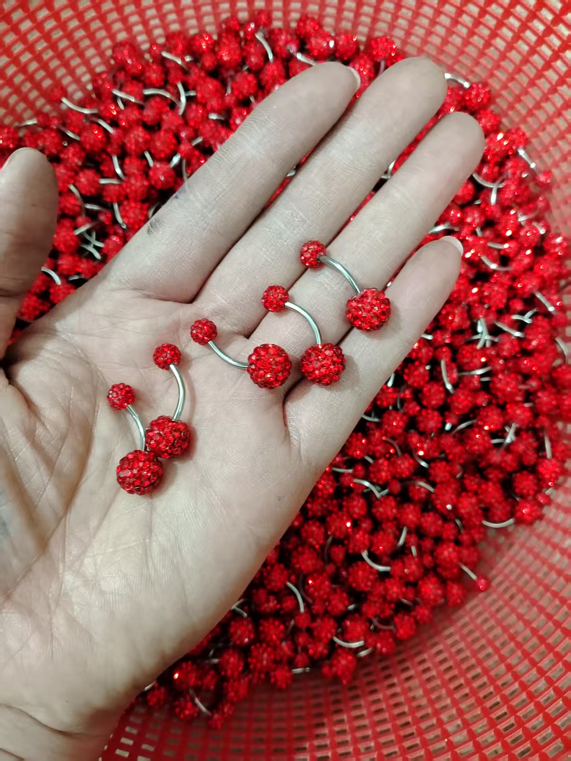 Sexy Stainless Steel Belly Button Ring for Women with Colorful Rhinestones Piercing Jewelry