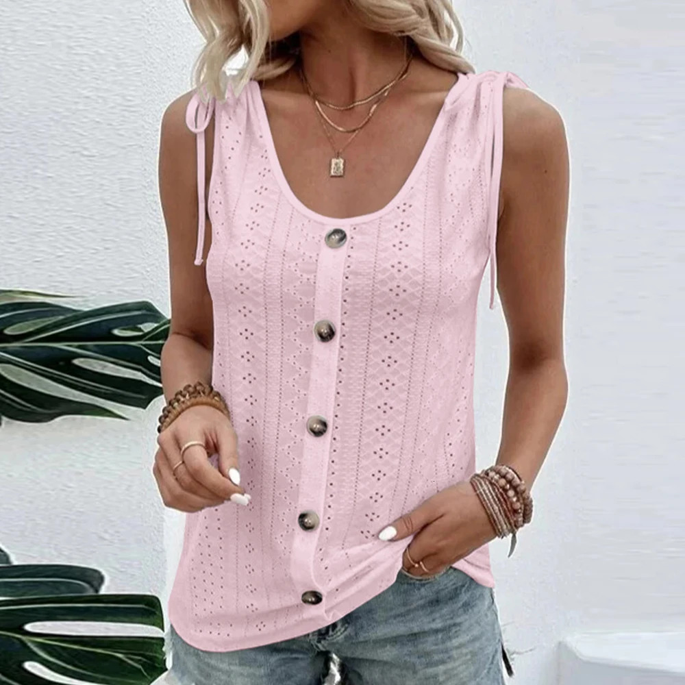Plus size ultra-fine womens fashionable sleeveless vest top womens summer holiday beach casual T-shirt T-shirt 250402