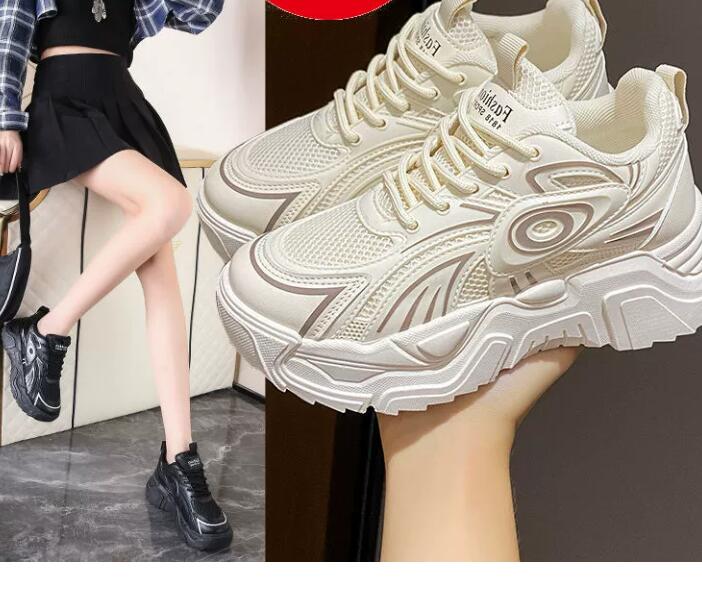 Thick soled sports single shoes for women autumn 2024 new Korean version casual fashion explosive street artifact showing long legs single Z 10.28-6