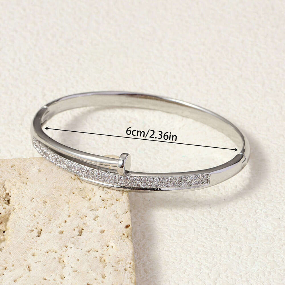 Bracelet Designer Luxury bangle Creative Personality Micro Inlaid Zircon 18K Plated Open Spike Bracelet Adjustable Bangle Directly