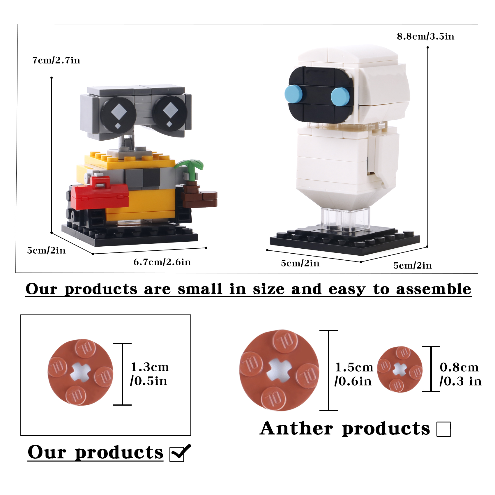 Series Wall E Cartoon The Robot Eva 155PCS Building Blocks Classic Movie Anime Bricks Model Kits Cute Toys Kids Gifts