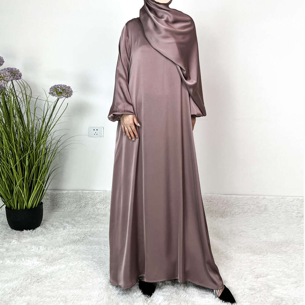 2024 New Fashion Loose Wide Hem Long Robe Dress Ethnic Arabic Clothing 4620