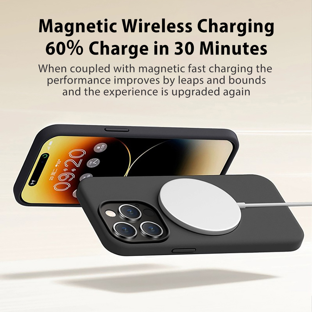 Luxury For Magsafe Magnetic Case For APPLE iPhone 15 14 13 12 11 Pro Max Plus Phone Cases Liquid Silicone Wireless Charge Cover