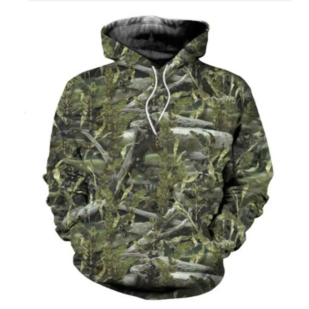Men and Women Outdoor Fishing Camping Hunting Clothing Spring Autumn Maple Leaf Camouflage 3D Hoodie Fashion Hooded Jacket W251106