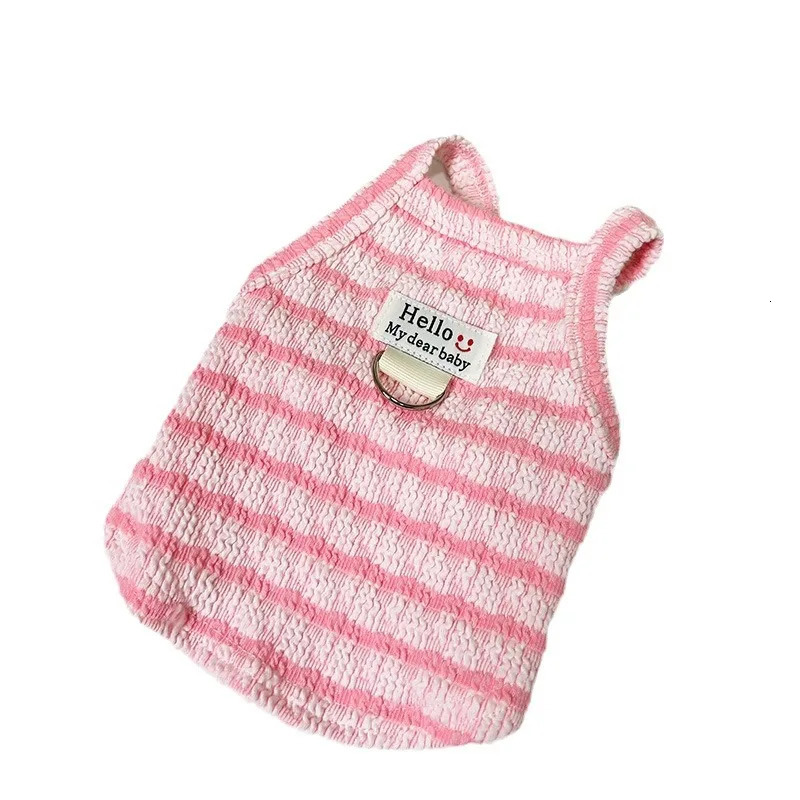 Pet Colored Striped Suspender Thin Sleeveless Clothes for Dogs Cats Spring Autumn Summer Teddy Cooling Vest for Dog 250402