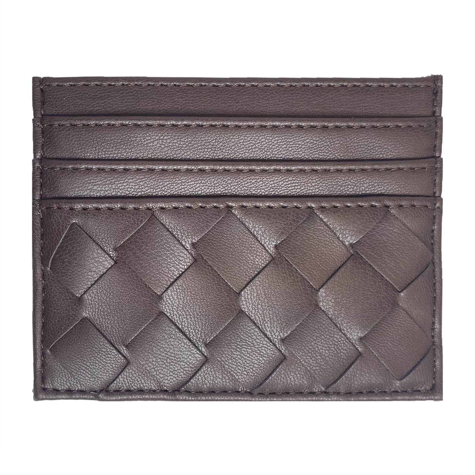 2025 new Coin purse style woven card holder mini multi-card slot document bag sheepskin document compact card sleeve