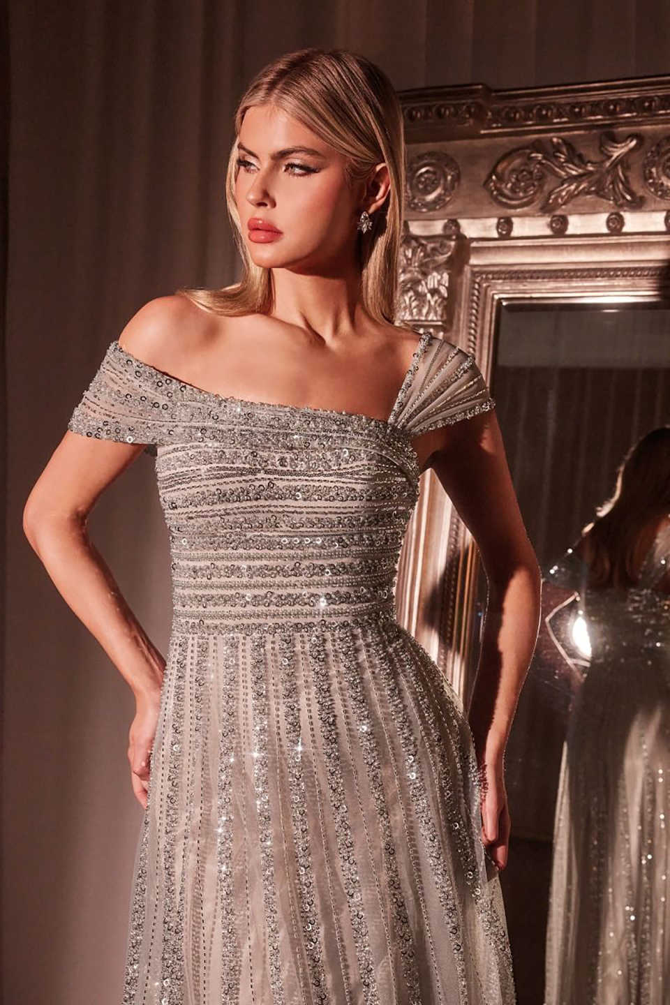 Gorgeous Prom Dresses Beads Sequins One Shoulder Floor Length Custom Made Plus Size Party Evening Dress Formal Special Occasion Vestido De Noite