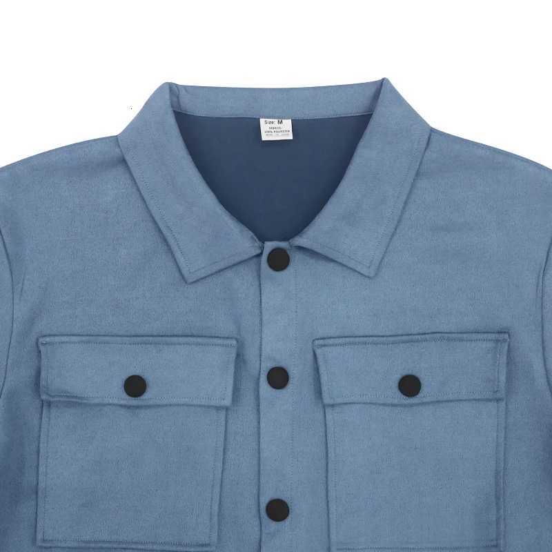 Mens casual overalls jacket and pants suit for fall/winter outdoor vacation American style mens fashion suede 2 piece setXJ251106