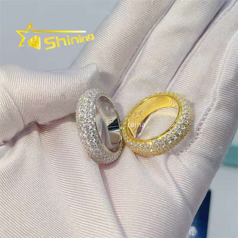 Pass Diamond Tester Rings Jewelry Women 925 Sterling Silver Custom Vvs Moissanite Ring