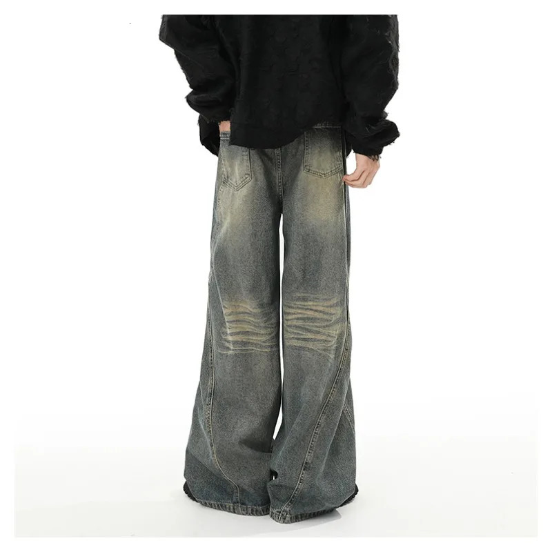 Jeans casual bags mens jeans pants Y2k streetwear denim shorts Trouser clothing Flared goods 250401