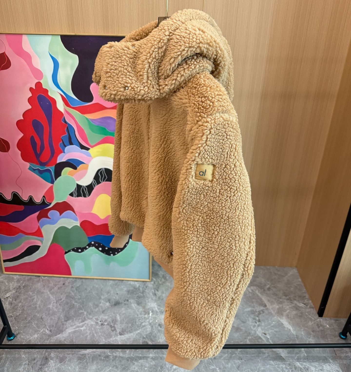 Designer Women's Jacket Brown Hooded Short Jacket Yoga Coat Thick Warm Soft Zipper Jacket Top Sports Jacket Winter Outerwear 4 Colors in Stock