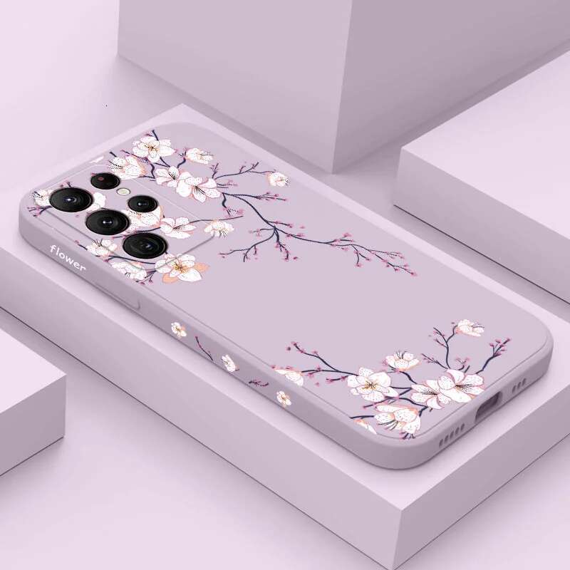 Plum Blossom Phone Case For Samsung Galaxy S25 S24 S23 S22 S21 S20 Ultra FE S10 S9 S10E Note 20 ultra 10 9 Plus Cover