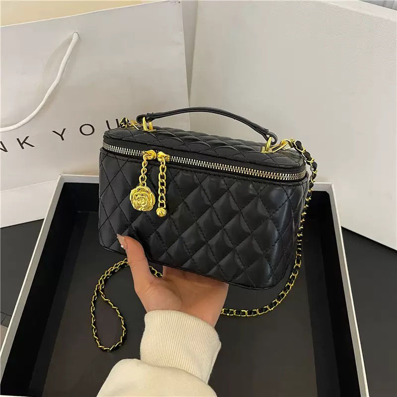 Designer Bag New Women's Box Bag - Niche Design Fashionable Crossbody Shoulder Bag Makeup Bag
