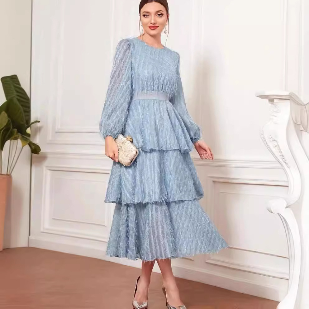 2025 Womens French Style Early Spring Casual New Lace Fairy Slim Fit Dress