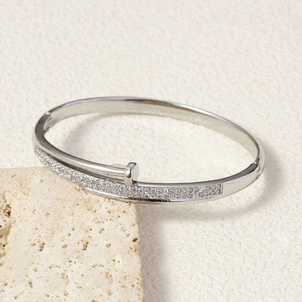 Bracelet Designer Luxury bangle Creative Personality Micro Inlaid Zircon 18K Plated Open Spike Bracelet Adjustable Bangle Directly