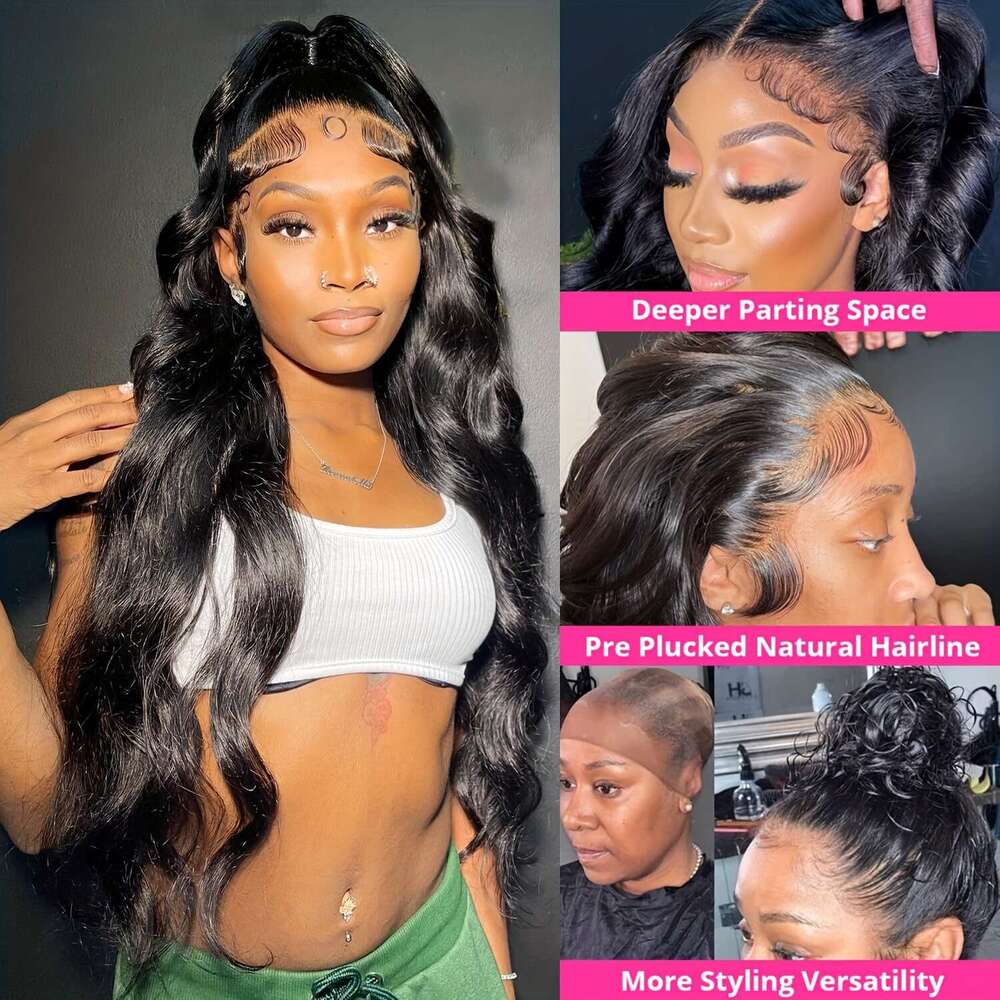 Hot Selling New Styles For Women Body Wave Lace Front Pre Plucked 13X4 HD Transparent Frontal Wigs Human With Baby Hair Natural Hairline