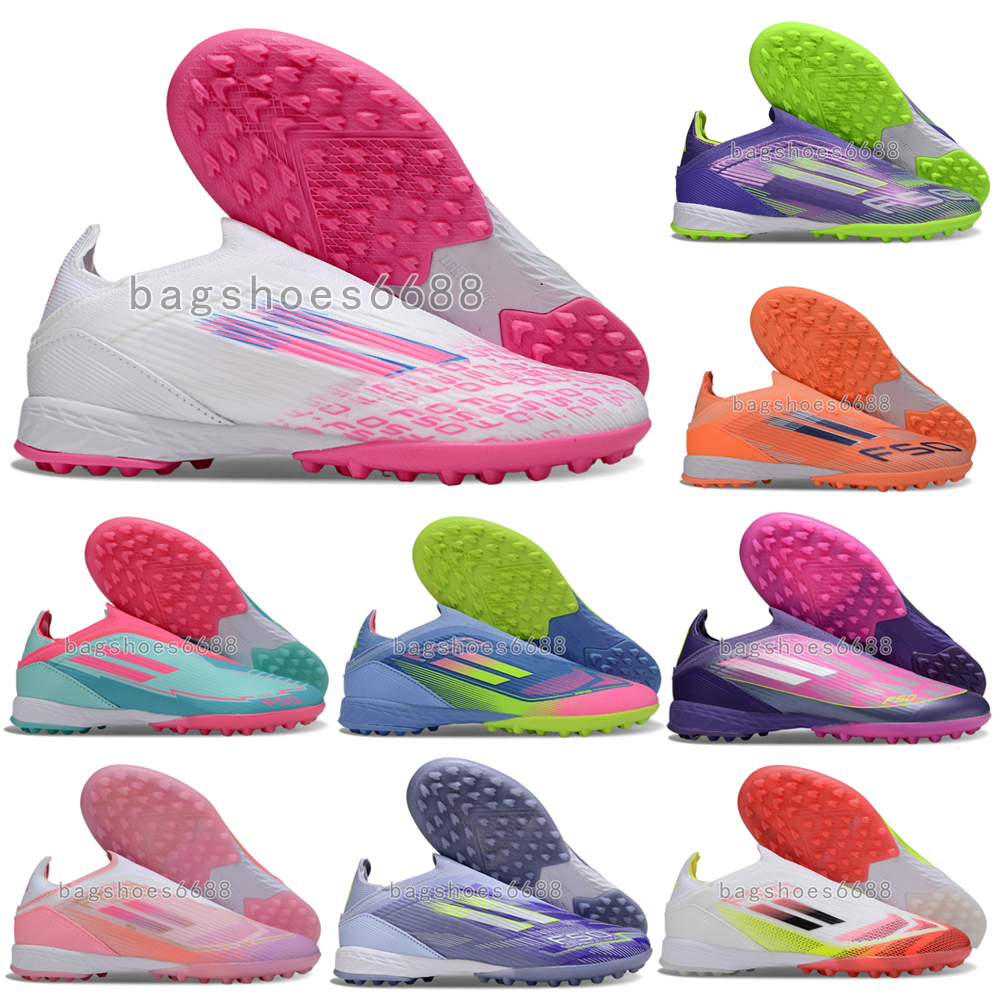 Outlet TF Turf F50 Elite Laceless Lamine Yamals Durable Elite Victory Youth Football Shoes Triunfo Estelar Messis Boots League Mid TF Turbo F50 Soccer Cleats