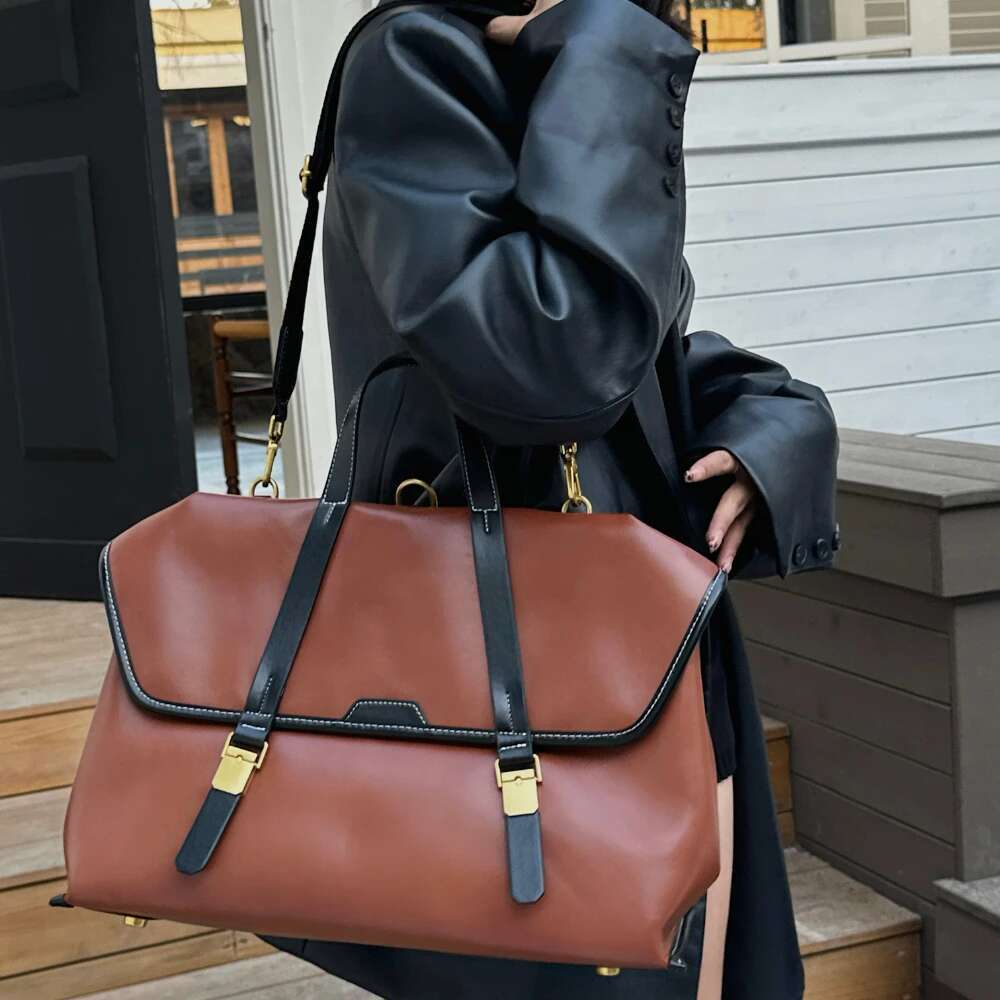 Motingsome Frist Layer Cowskin Woman Handbag And Backpack Retro School Style Tote Lady Thick Genuine Leather Bag