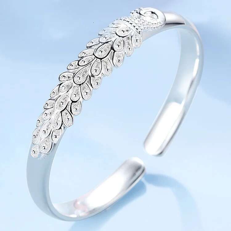 New sterg sier elegant Pea opening screen bracelet Bangles for women fashion party wedding Accessories jewelry gift