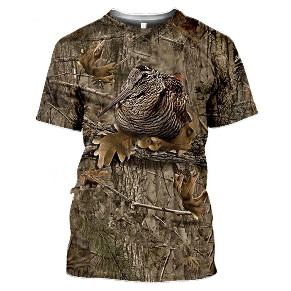 Fashion T Shirts Forest Camouflage Hunting 3D Print Summer Men's O-Neck T-shirt Casual Short Sleeve Oversized Tops Men Clothing Tees Big Size XXX